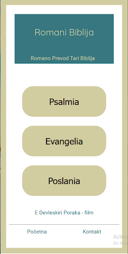 Android application Romani Biblija screenshort