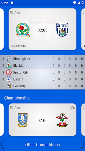 Android application Blackburn Rovers Fan App screenshort