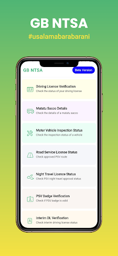Android application GB NTSA screenshort