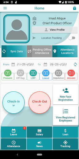 SmartHCM Mobile Screen 2