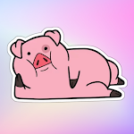 Cover Image of Télécharger WASticker cute pigs  APK