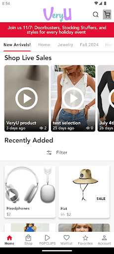 Android application VeryU screenshort