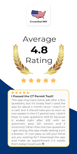 Android application Connecticut DMV Permit Prep screenshort
