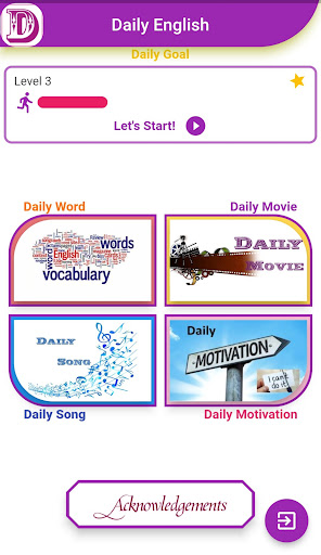 Android application Daily English screenshort