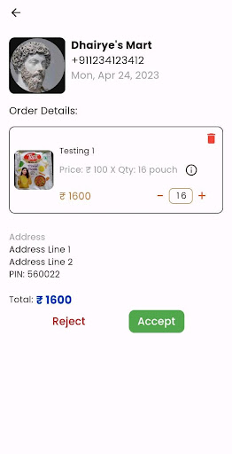Tradeface Seller Screen 2