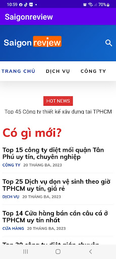 Android application Saigon Review screenshort