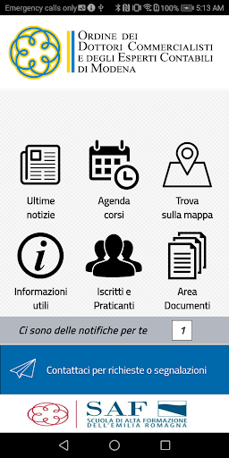 Android application ODCEC Modena screenshort