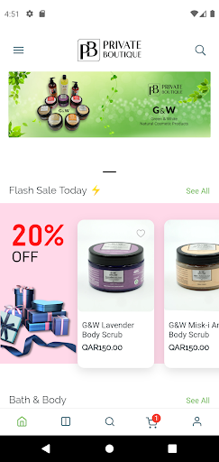Android application Private Boutique QA screenshort
