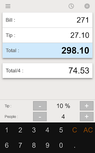 Screenshot of Tip Calculator - Split Bill