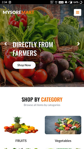 Android application Mysore Mart screenshort