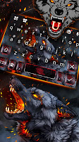 screenshot of Flaming Wolf Keyboard Theme