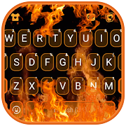 Flaming Fire Live Keyboard Background