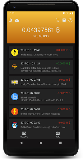 Android application Blixt Wallet screenshort