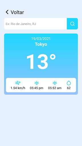 App do Tempo Screen 2