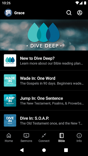 Screenshot of Grace Church App