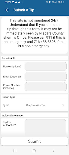 Niagara County NY Sheriff Screen 3