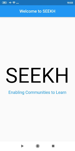 Android application SEEKH screenshort