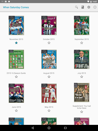 Android application When Saturday Comes screenshort