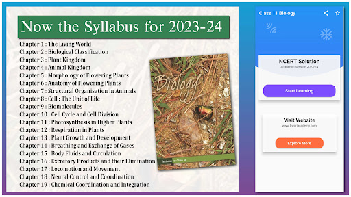 Class 11 Biology for 2023-24