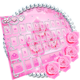 Diamond Pink Rose Keyboard Theme icon