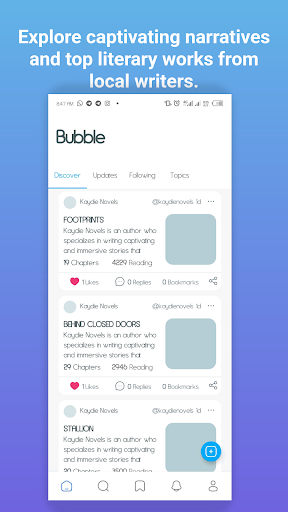 Android application Bubble - Shona Novels Zimbabwe screenshort