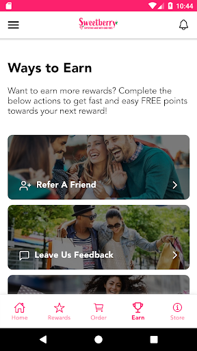 Screenshot of Sweetberry Bowls Rewards