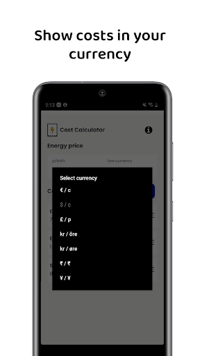 CostAware - Electricity Cost Screen 3