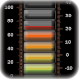 Precise thermometer icon