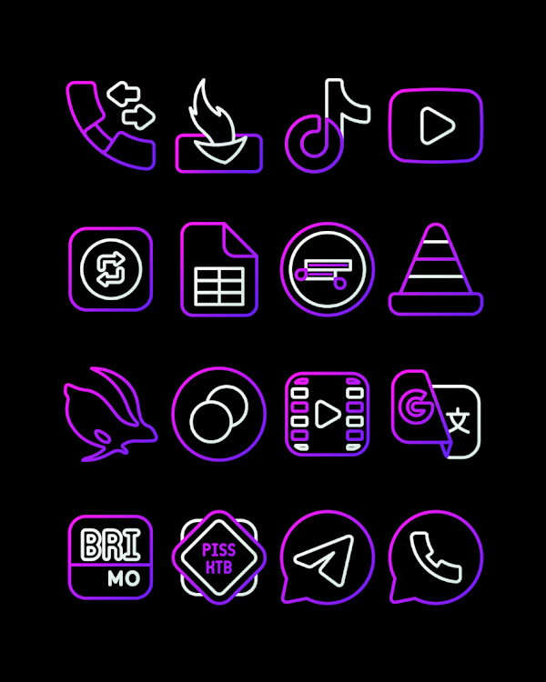 WineLine Purple - Icon Pack - 58 - (Android)