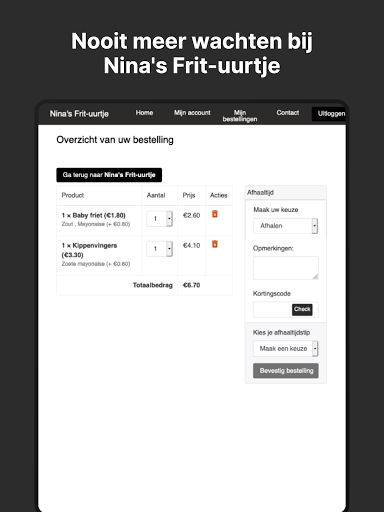 Ninas Frit-uurtje Screen 3