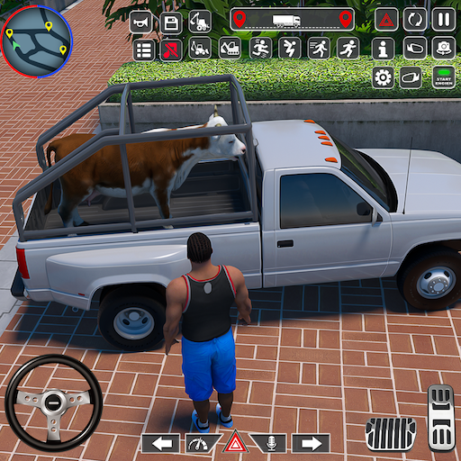 Simulador de Caminhão de Transporte Dino Selvagem 3D