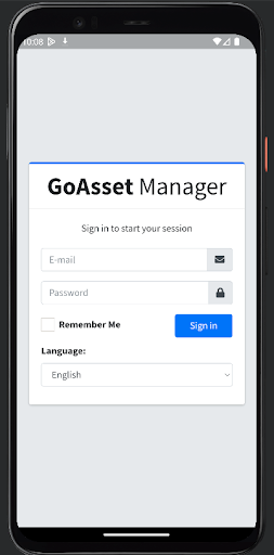 Android application GoAsset Manager screenshort