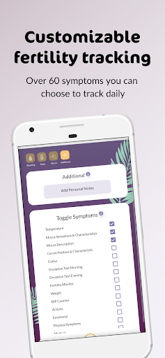 Screenshot of PeakDay Fertility Tracker