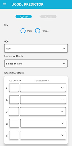 Android application UCODs Pridictor screenshort