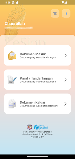 E-Sign Provinsi Gorontalo Screen 2