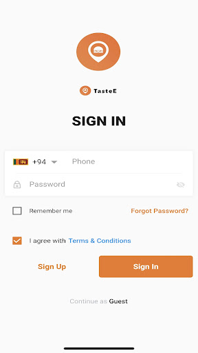 TasteE - Food Delivery Screen 3