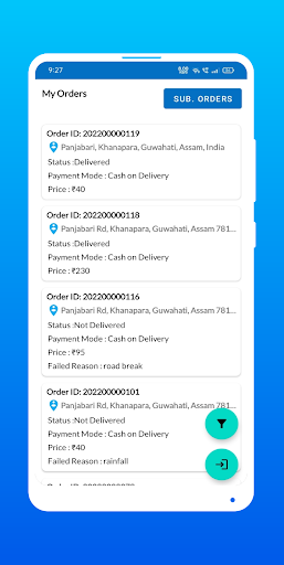 Purabi Delivery App Screen 2
