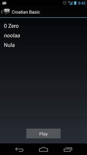 Croatian Basic Phrases Screen 3