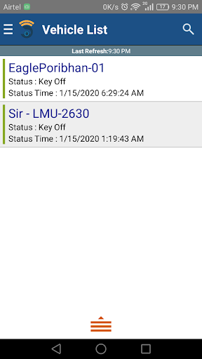 Android application Auto Guard Tracking screenshort