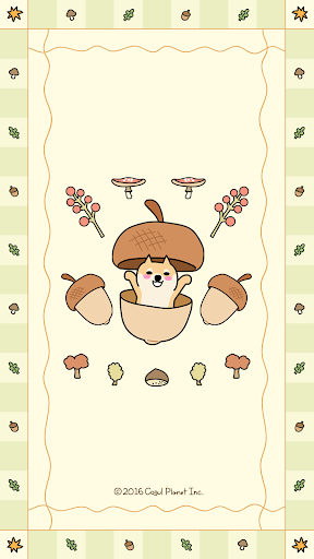 Android application 카카오톡 테마 - 뭘봐 시바_가을 도토리 시바 screenshort