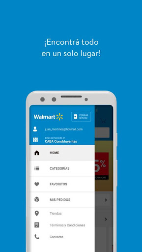 Android application Walmart Argentina screenshort