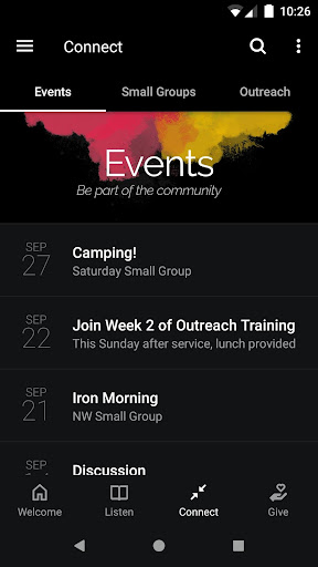 Rio Church App Screen 3