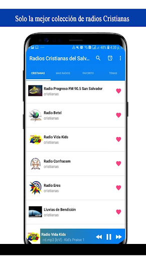 Android application Radios Cristianas del Salvador screenshort