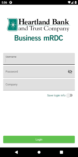 Android application Heartland Bank Business mRDC screenshort