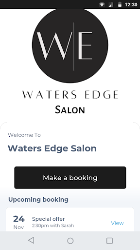 Android application Waters Edge Salon screenshort