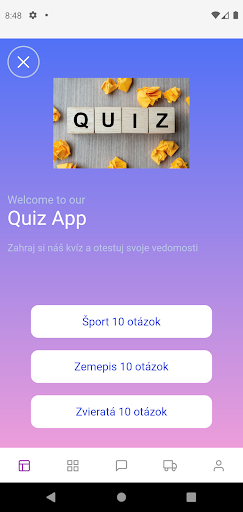 Android application Quizzer screenshort