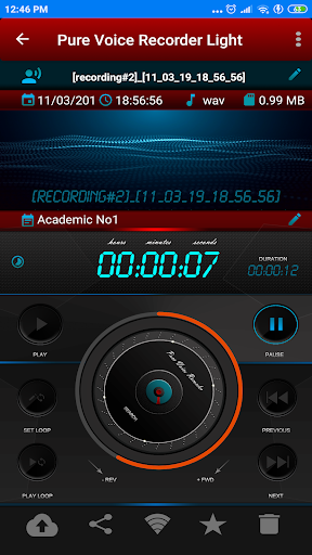 Pure Voice Recorder Light Screen 2