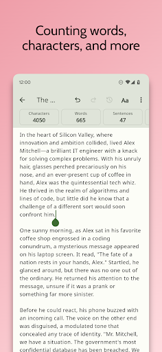 Android application Documentally - Word Count Note screenshort