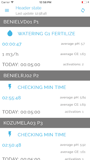 Android application RiegoV2 screenshort
