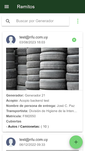 Reciclo NFU - Remitos Screen 2